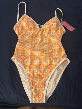 Sundance Yellow Orange Sun-Print One-Piece Swimsuit